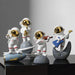 Music Astronaut Figurines Resin Home Decor Miniature