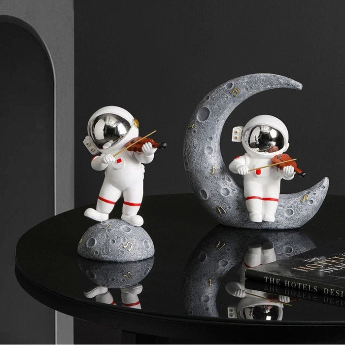 Music Astronaut Figurines Resin Home Decor Miniature