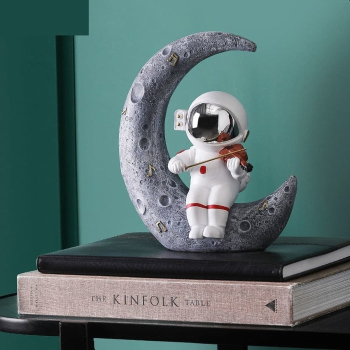 Music Astronaut Figurines Resin Home Decor Miniature
