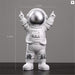 Music Astronaut Figurines Resin Home Decor Miniature