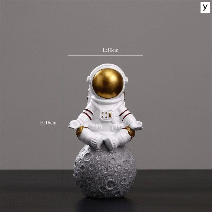Music Astronaut Figurines Resin Home Decor Miniature