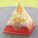 Natural Citrine Orgone Pyramid Energy Generator Reiki