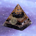Natural Obsidian Orgone Pyramid Reiki Healing Metaphysical