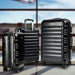 3pc Noctis Luggage Set Hard Shell Abs + pc - Stygian Black