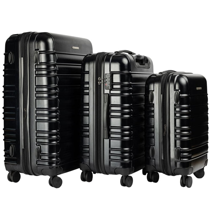 3pc Noctis Luggage Set Hard Shell Abs + pc - Stygian Black