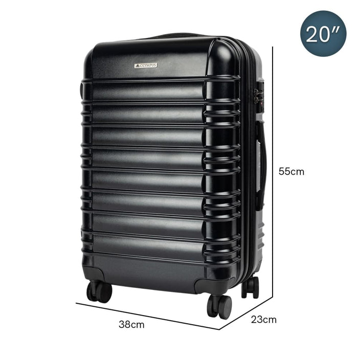 Noctis Suitcase 20in Hard Shell Abs + pc - Stygian Black
