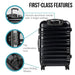 Noctis Suitcase 20in Hard Shell Abs + pc - Stygian Black