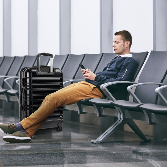 Noctis Suitcase 24in Hard Shell Abs + pc - Stygian Black