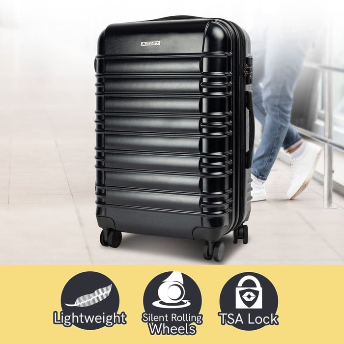 Noctis Suitcase 24in Hard Shell Abs + pc - Stygian Black