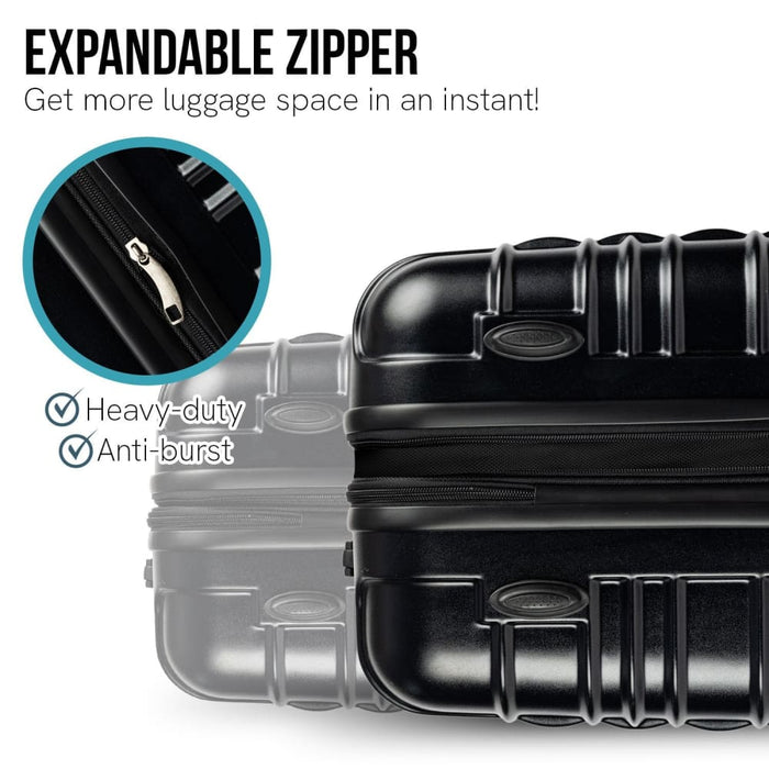 Noctis Suitcase 28in Hard Shell Abs + pc - Stygian Black