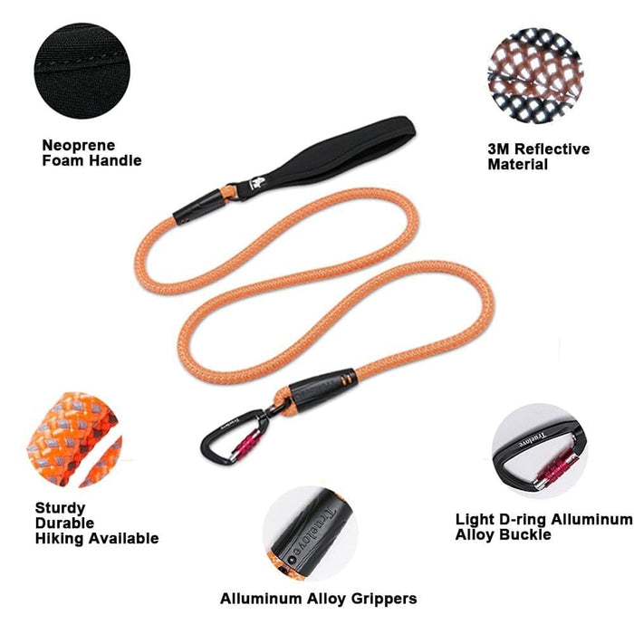 Nylon Leash with Reflective Aluminum-alloy Hook