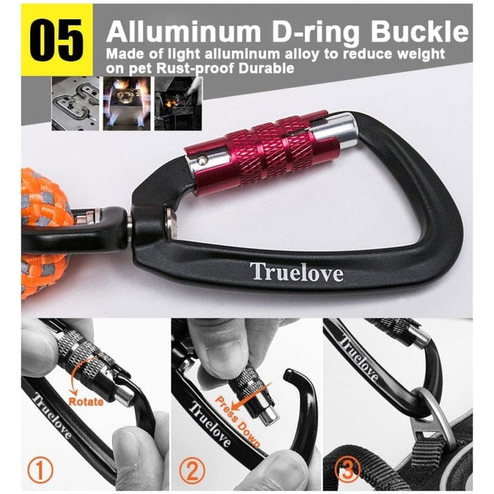 Nylon Leash with Reflective Aluminum-alloy Hook