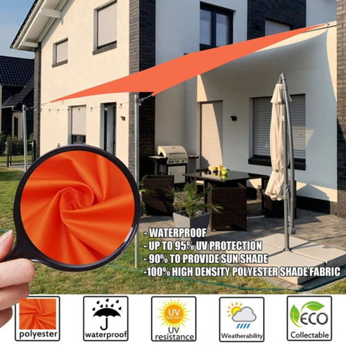 Orange 300d 100% Polyester Tarpaulin Sunshade Net Pavilion