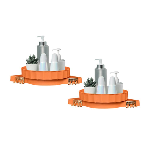 2x Orange 360 Degree Wall-mounted Rotating Bathroom