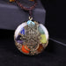 Orgonite Pendant 7 Chakra Necklace Reiki Energy Hand