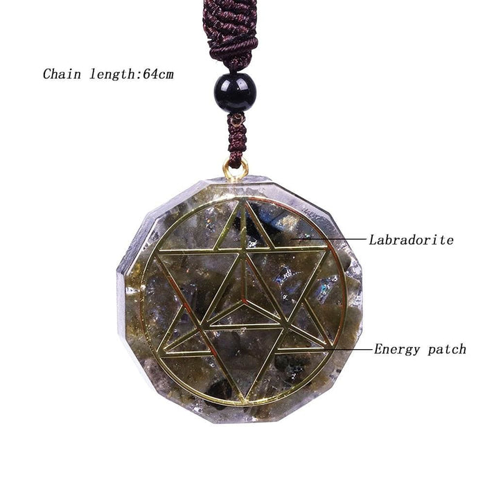 Orgonite Pendant Orgon Aura Necklace Labradorite Amulet