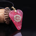Orgonite Pendant Pink Heart Necklace Healing Crystals