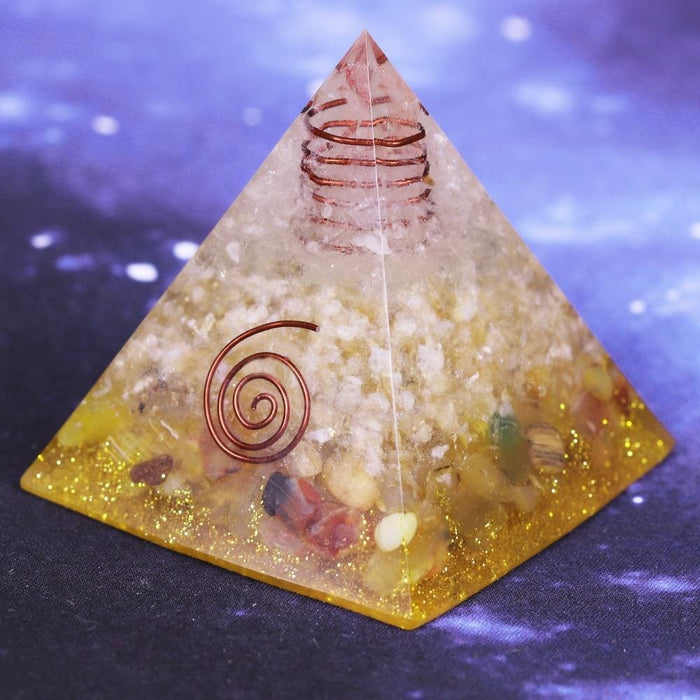 Orgonite Pyramid Natural Ceregat Energy Generator Yoga