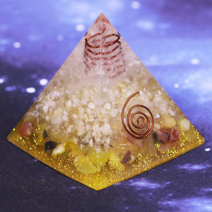 Orgonite Pyramid Natural Ceregat Energy Generator Yoga