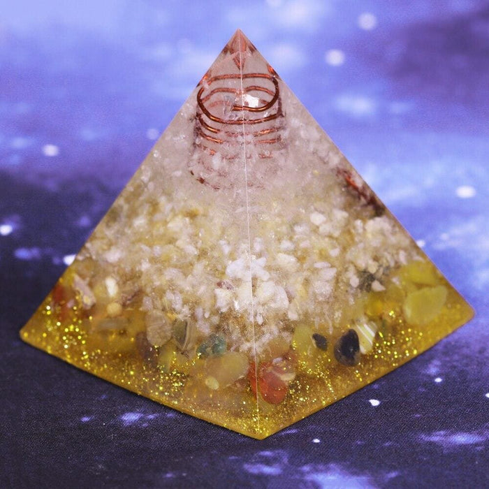 Orgonite Pyramid Natural Ceregat Energy Generator Yoga