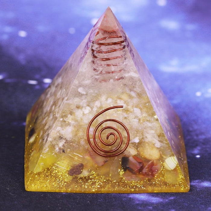 Orgonite Pyramid Natural Ceregat Energy Generator Yoga