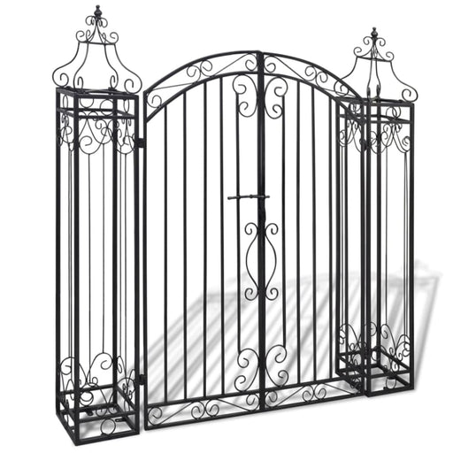 Ornamental Garden Gate Wrought Iron 122x20.5x134 Cm Abkbp