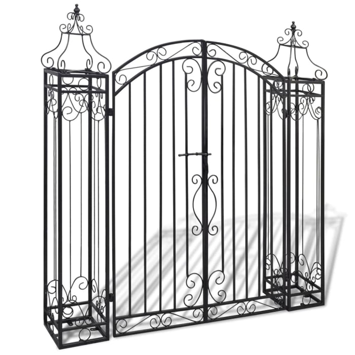 Ornamental Garden Gate Wrought Iron 122x20.5x134 Cm Abkbp