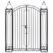 Ornamental Garden Gate Wrought Iron 122x20.5x160 Cm Akaxb