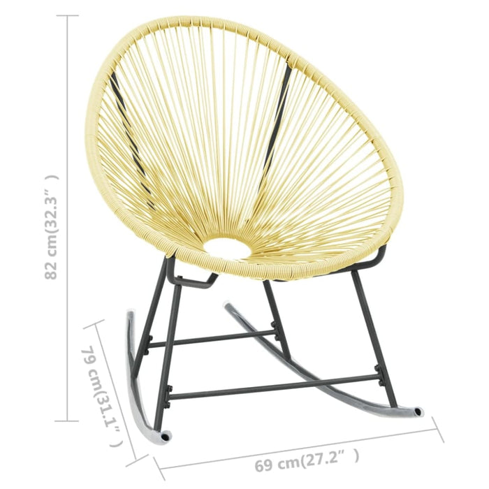 Outdoor Acapulco Chair Poly Rattan Beige Gl17411