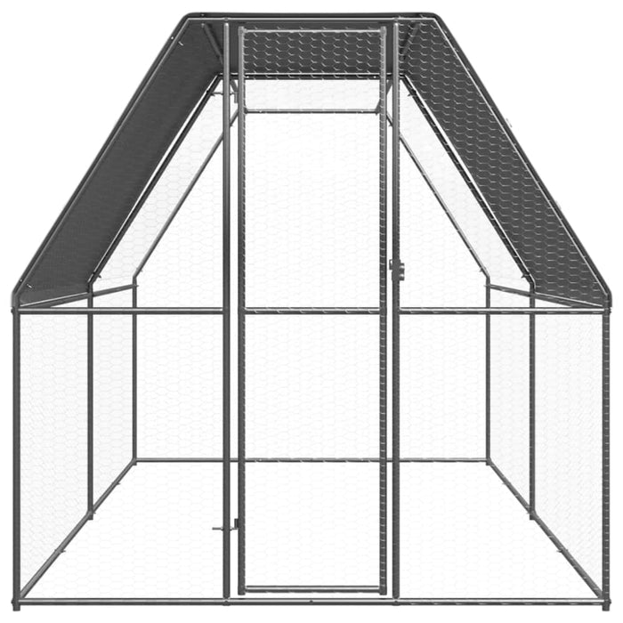 Outdoor Chicken Cage 2x2x2 m Galvanised Steel Tbnktok