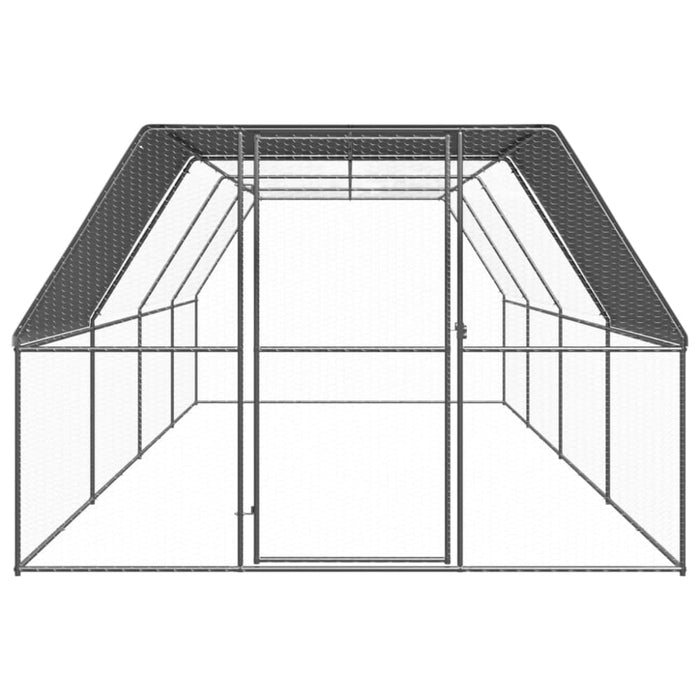 Outdoor Chicken Cage 3x2x2 m Galvanised Steel Tbnktxl