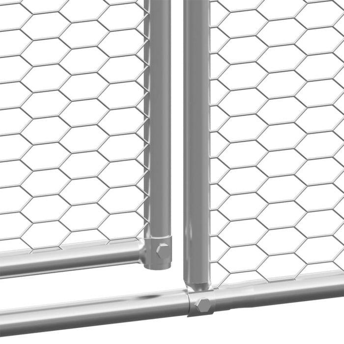 Outdoor Chicken Cage 3x2x2 m Galvanised Steel Tbnktxl