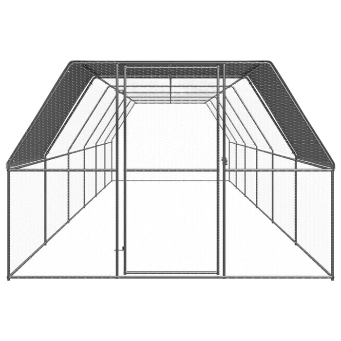 Outdoor Chicken Cage 3x2x2 m Galvanised Steel Tbnktxn