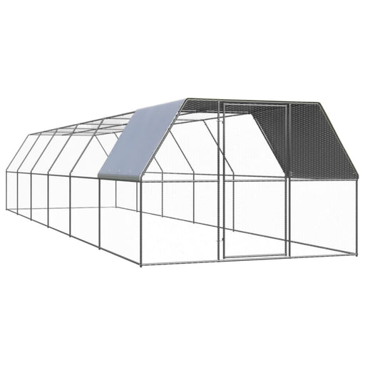 Outdoor Chicken Cage 3x2x2 m Galvanised Steel Tbnktxn