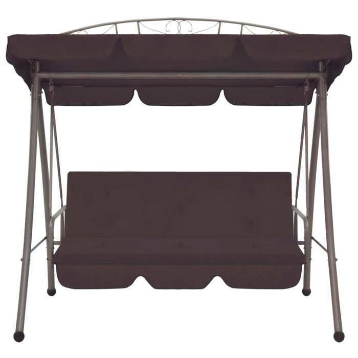 Outdoor Convertible Swing Bench with Canopy Coffee Atxax