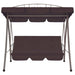 Outdoor Convertible Swing Bench with Canopy Coffee Atxax