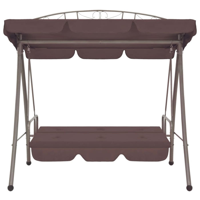 Outdoor Convertible Swing Bench with Canopy Coffee Atxax