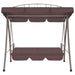 Outdoor Convertible Swing Bench With Canopy Coffee Atxax