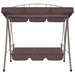 Outdoor Convertible Swing Bench with Canopy Coffee Atxax