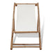 Outdoor Deck Chair Bamboo and Canvas Aoako