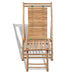 Outdoor Deck Chair with Footrest Bamboo Aoakx