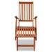 Outdoor Deck Chair with Footrest Solid Acacia Wood Aoatt