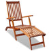 Outdoor Deck Chair with Footrest Solid Acacia Wood Aoatt