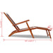Outdoor Deck Chair with Footrest Solid Acacia Wood Aoatt