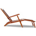 Outdoor Deck Chair with Footrest Solid Acacia Wood Aoatt