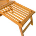 Outdoor Deck Chair with Footrest and Table Solid Wood