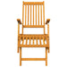 Outdoor Deck Chairs with Footrests and Table Solid Wood
