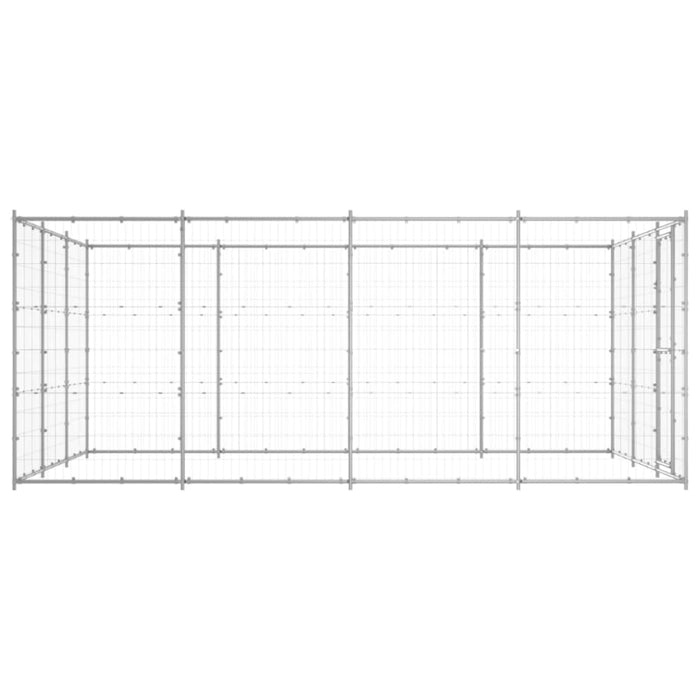 Outdoor Dog Kennel Galvanised Steel 14.52 M² Tbnxton