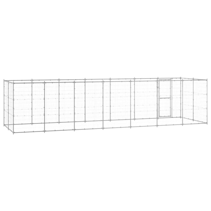 Outdoor Dog Kennel Galvanised Steel 16.94 M² Tbnxtob