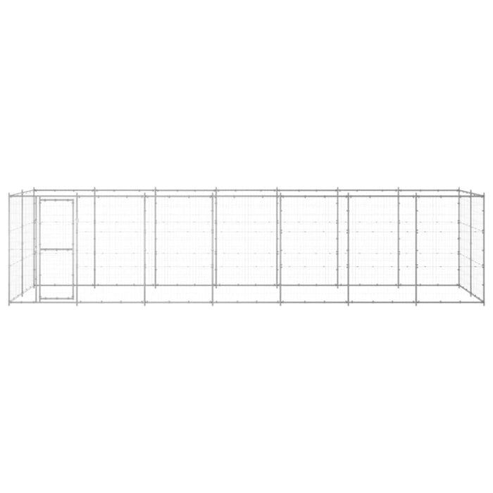 Outdoor Dog Kennel Galvanised Steel 16.94 M² Tbnxtob